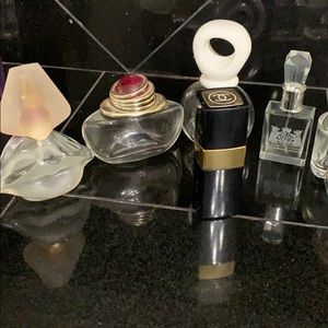 8 empty bottles perfume Chanel, juice contour